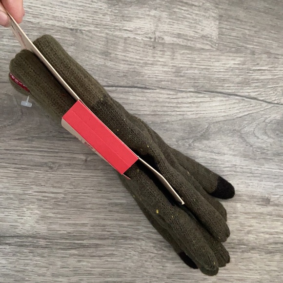 Levi's mens glove winter wear snow Donegal Glove With Leather Patch Olive green - Picture 14 of 14